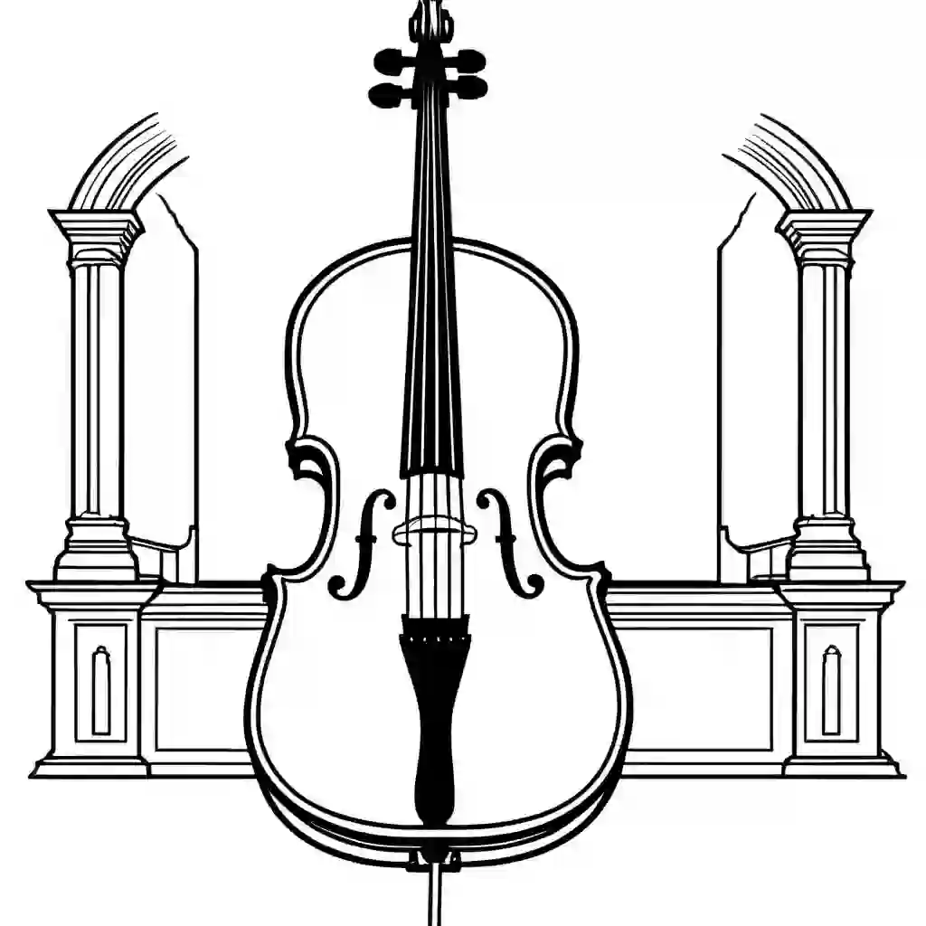 Cello coloring pages